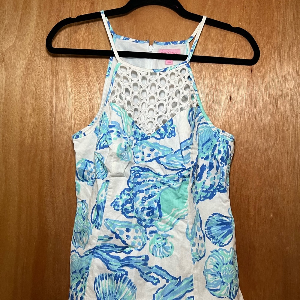 Lilly Pulitzer Larina top in Resort White/Blue
